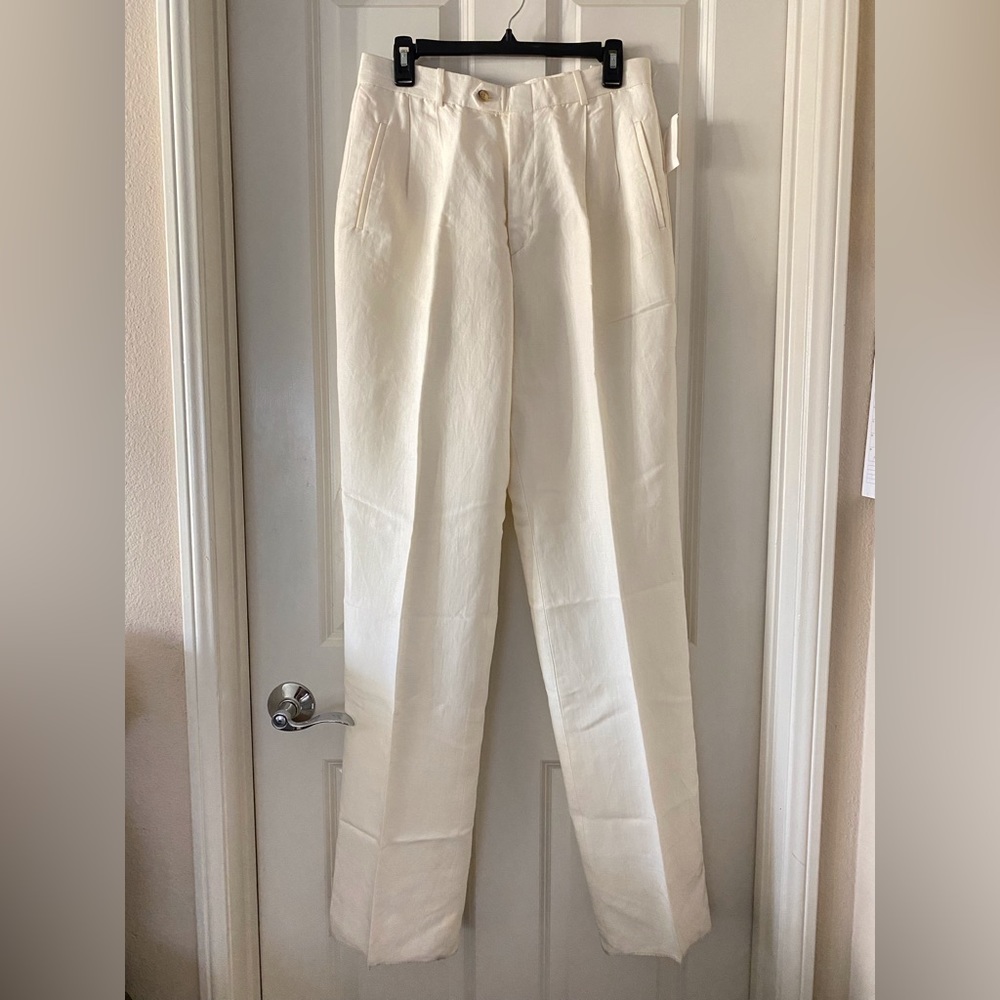 Barry Bricken Women’s Cream Slacks | Dress Pants
